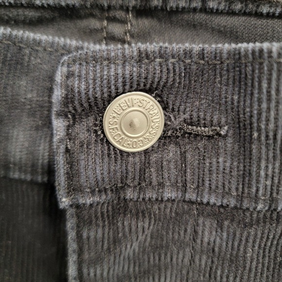 Levi's 507 Stretch Corduroy‎ Pants Mens Size 38x30 Black Tapered - Picture 7 of 10